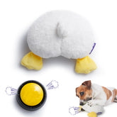 Fuzzwoof Duck Butt Toy emits puff sound for interactive play