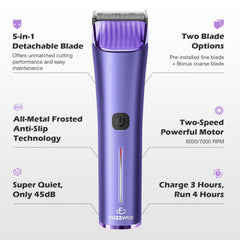 FuzzyFix clipper two-speed motor enables efficient trimming across pets.