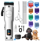 FuzzyFix dog clippers with a quiet motor for calm grooming sessions.