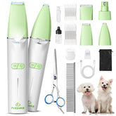FuzzyFix dog grooming kit with LED light illuminating small areas for safer trimming