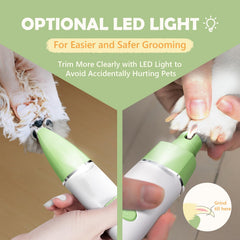 FuzzyFix grooming kit operates with low noise to keep pets calm during grooming