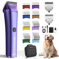 FuzzyFix professional clipper with 5-in-1 blades for versatile grooming.