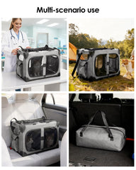 FuzzyNest breathable mesh sides provide air flow and clear view for calmer cats.