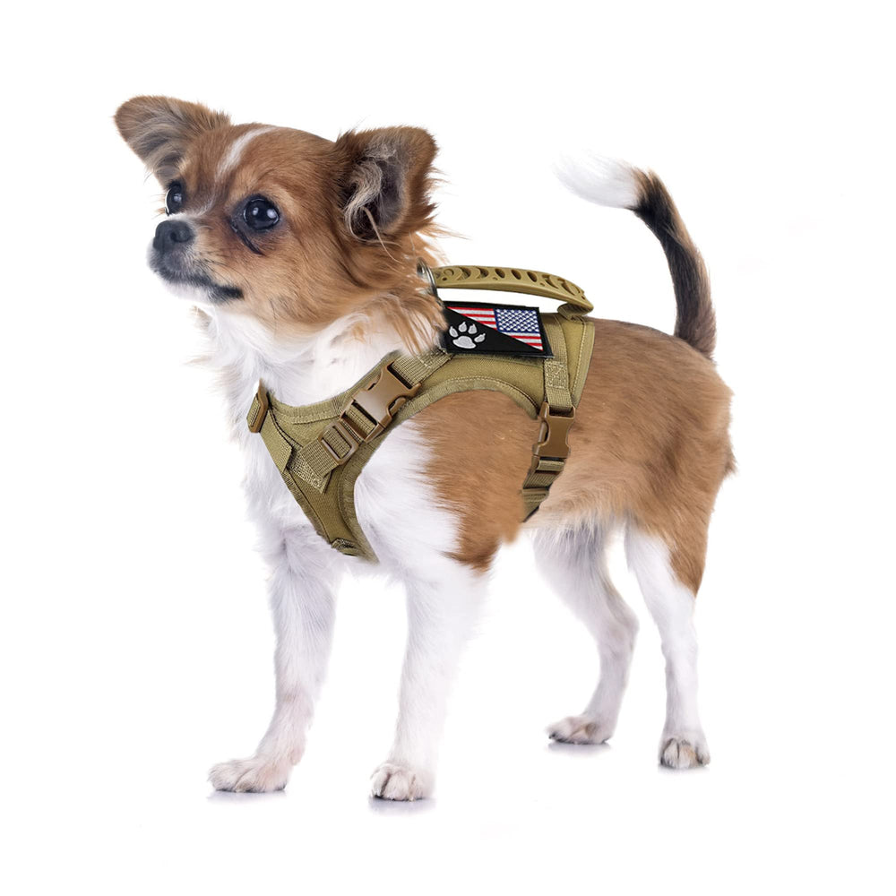 FXGOING tactical dog harness with rubber handle for easy lifting in crowds