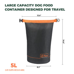 FXW dog food travel bag interior pocket for treats and accessories