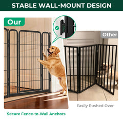 FXW Dog Gate wall anchors secured to wall, ensuring a stable enclosure