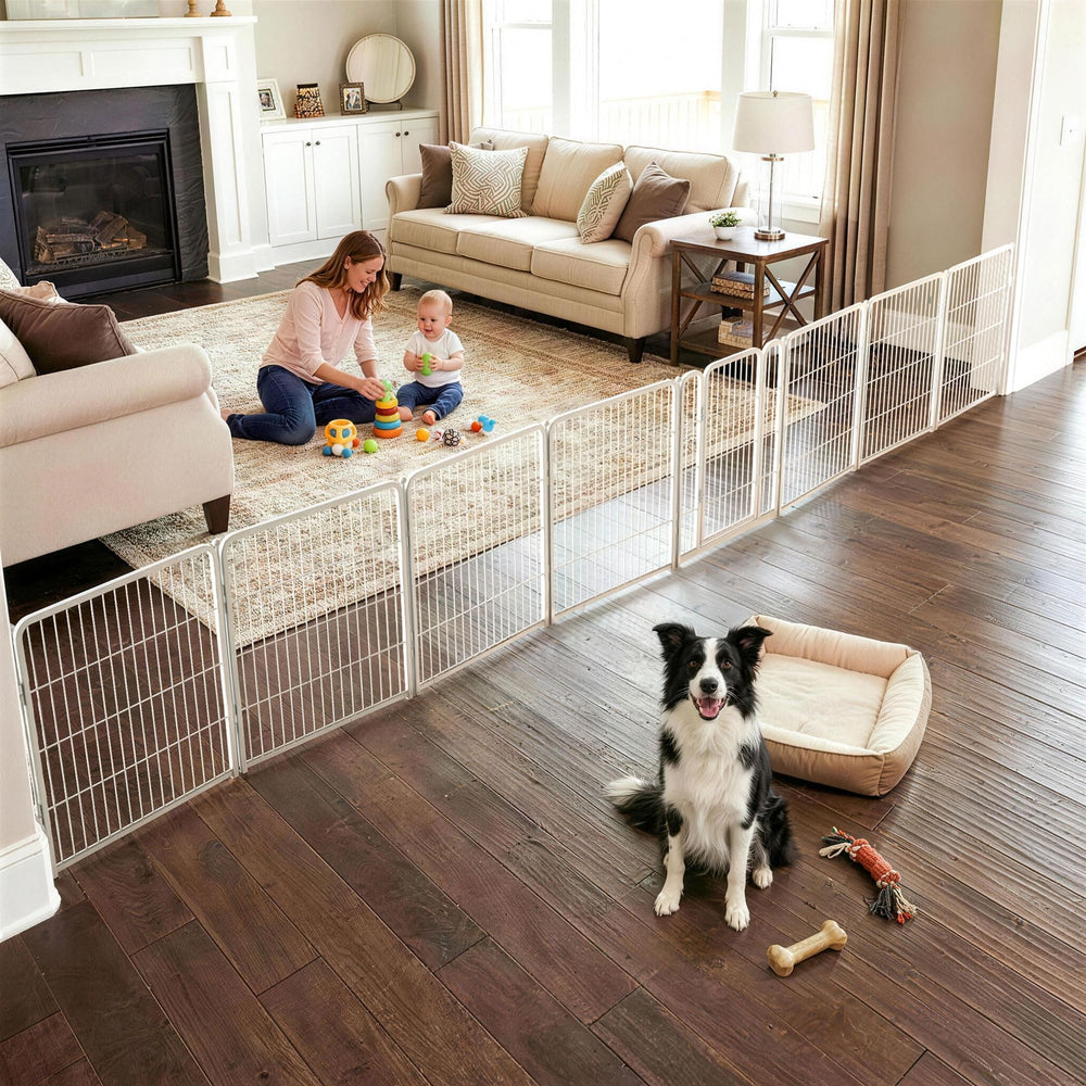FXW dog gate wide panel for indoor containment and safety