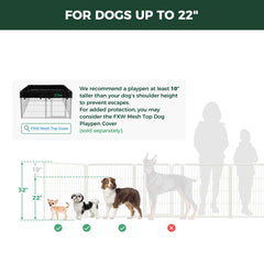 FXW Homeplus Unleashed Indoor Dog Playpen gated-entry demonstrates safe walk-in access.