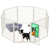 FXW Homeplus Unleashed Indoor Dog Playpen setup shows modular panels for flexible room sizing.