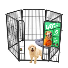 FXW Homeplus Unleashed Playpen with 6 panels, easy assembly for a secure dog setup.