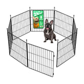 FXW MiniPaws 8-panel playpen assembled for quick indoor setup and portability.