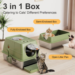 FZGhome XL semi-enclosed setup balancing privacy with easy cleanup