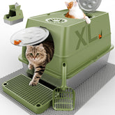 FZGhome XL top-entry stainless steel litter box for privacy and easy access