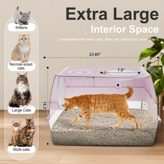 FZGhome XL top-entry litter box interior view, spacious for big cats