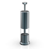 FZONE Aquarium Fish Feeder shows press-to-feed action for precise feeding.