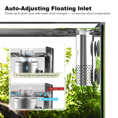 FZONE surface skimmer with quiet pump suitable for small fish and shrimp
