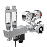 FZONE Pro Series regulator front view showing dual-stage stability for CO2 delivery.