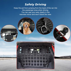G dog barrier easy-install with adjustable bands and hooks for quick setup
