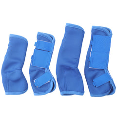 Gallopoff horse fly boots pack-4 in dark blue protect legs during turnout.