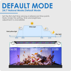 Gamalta Aquarium Light, moonlight mode, creates a calm night ambiance for observations