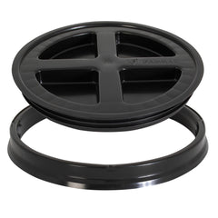 Gamma Seal Lid on a bucket demonstrates airtight storage for pantry essentials.