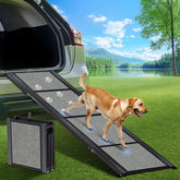 GAOYITK dog ramp 71in extended length eases climbing for dogs with short legs.