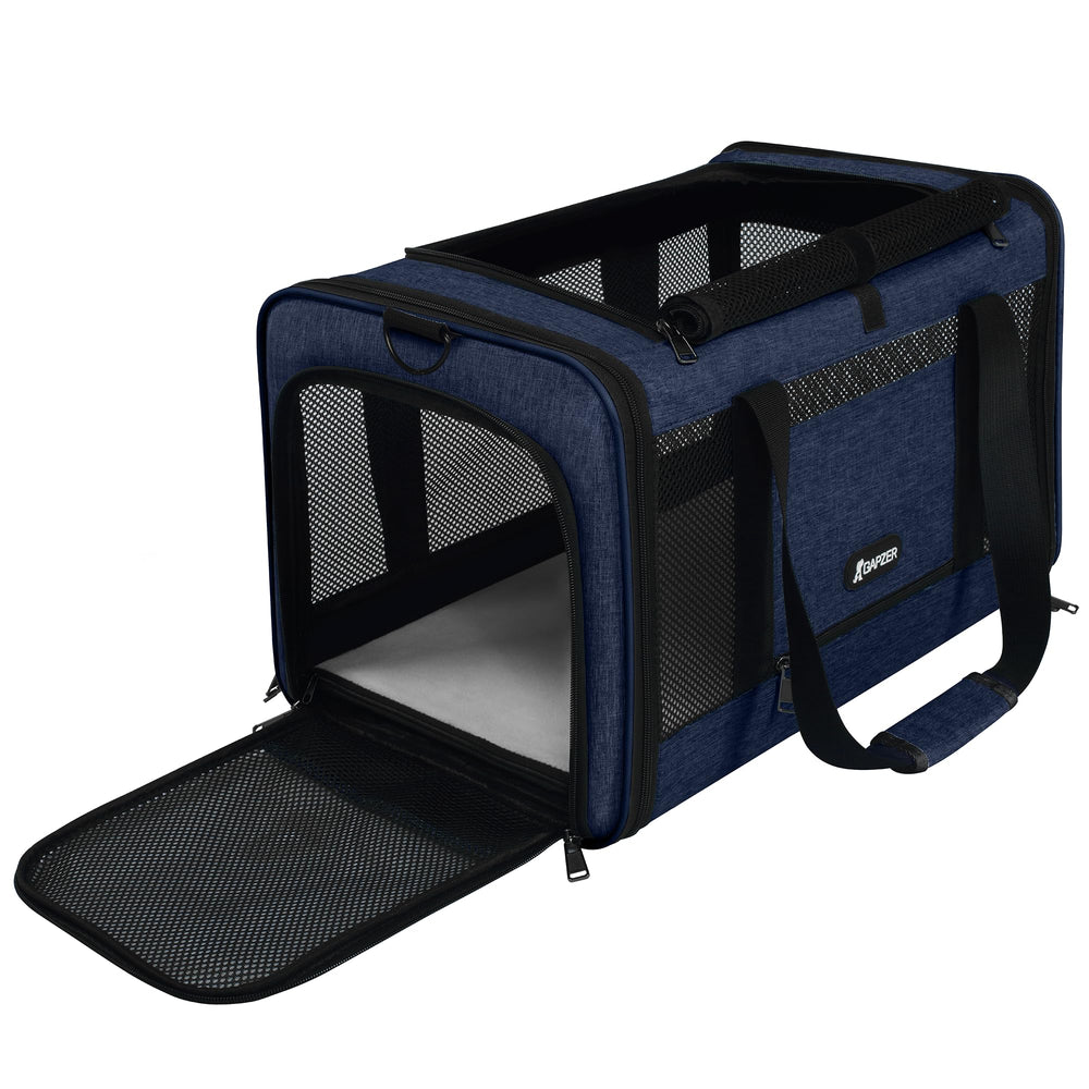 GAPZER Cat Carrier top-loader opening for quick pet checks during travel.