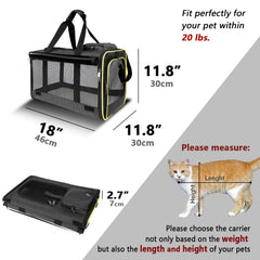 GAPZER collapsible cat carrier folds flat for easy storage after trips.