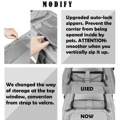 GAPZER carrier collapsed for compact storage and travel convenience.