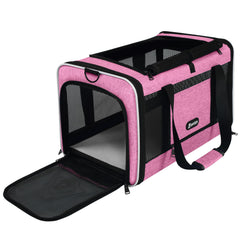 GAPZER cat carrier front view with breathable panels for comfort during travel