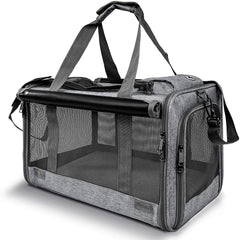 GAPZER large cat carrier front view showing spacious interior for pets.
