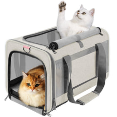 Gapzer pet carrier top load design for easy loading on trips