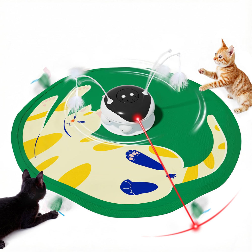 Gardner Pet 5-in-1 toy with chirping feather to stimulate hunting indoors