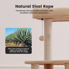 Gardner Pet 65in cat tree sisal posts satisfy scratching instincts while protecting furniture