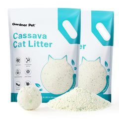Gardner Pet Cassava Cat Litter odor-control for a fresher litter box.