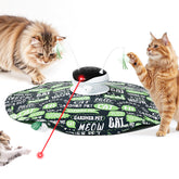 Gardner Pet Cat Laser Toy front view with 360° feather rotation for active indoor play.