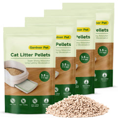 Gardner Pet cat litter pellets for odor control in a fresh box