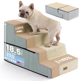 Gardner Pet dog stairs 4-step beige for bed access and stable footing.
