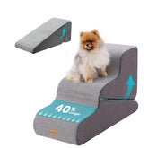 Gardner Pet dog stairs 2in1 design helps small dogs reach beds safely and comfortably.