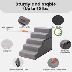 Gardner Pet anti-slip base helps pets climb confidently on any floor.