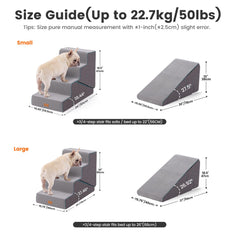 Gardner Pet dog stairs anti-slip base keeps steps secure on any floor.