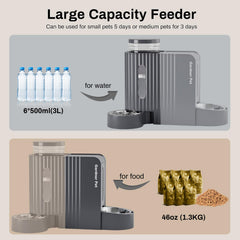 Gardner Pet large capacity container filled with water and dry food option