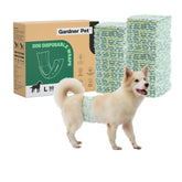 Gardner Pet male dog diapers with waist measure guide for a precise fit.