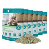 Gardner Pet Natural Tofu Cat Litter pack of 6 bags for convenient storage.
