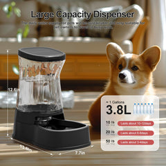 Gardner Pet stainless steel bowl provides rust-free, durable drinking surface.