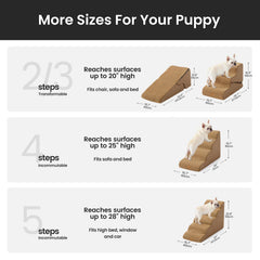 Gardner Pet stairs in use on a couch to reach the seat.