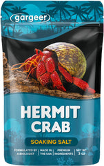 Gargeer Hermit Crab mineral salt bottle for shell support.