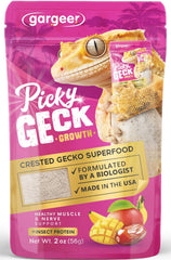 Gargeer Picky Geck Growth pouch front highlighting premium ingredients and no fillers.