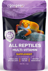 Gargeer reptile multi-vitamin powder packaging for growth support in reptiles