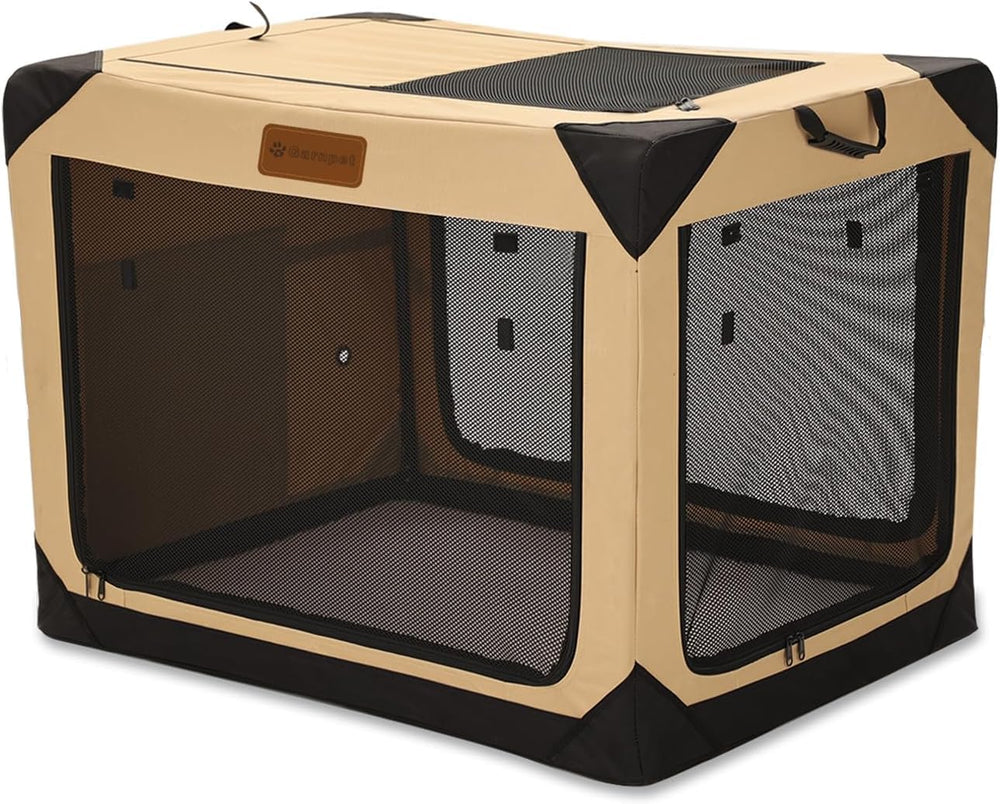 Garnpet 36-inch collapsible crate folded for compact storage and transport.